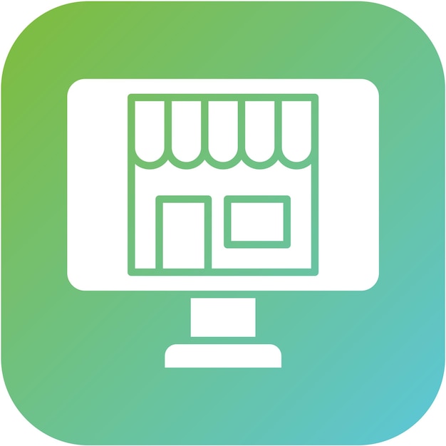 Diseño vectorial Estilo de icono de la tienda en línea
