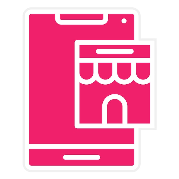 Diseño vectorial Estilo de icono de la tienda en línea