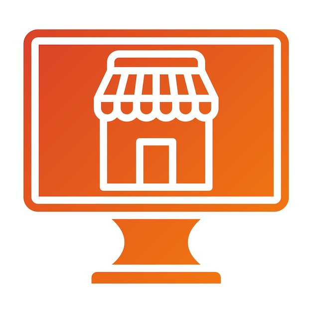 Diseño vectorial Estilo de icono de la tienda en línea