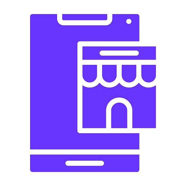 Diseño vectorial Estilo de icono de la tienda en línea