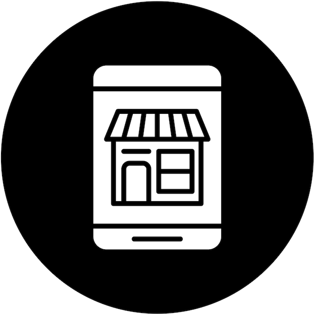 Diseño vectorial Estilo de icono de la tienda en línea
