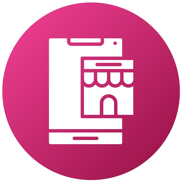 Diseño vectorial Estilo de icono de la tienda en línea