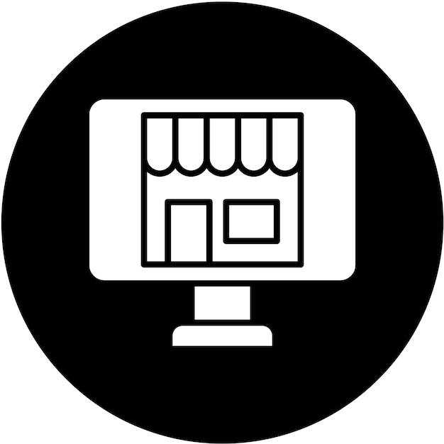 Diseño vectorial Estilo de icono de la tienda en línea