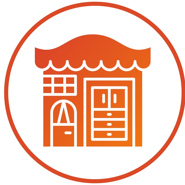 Diseño vectorial Estilo del icono de la tienda de muebles