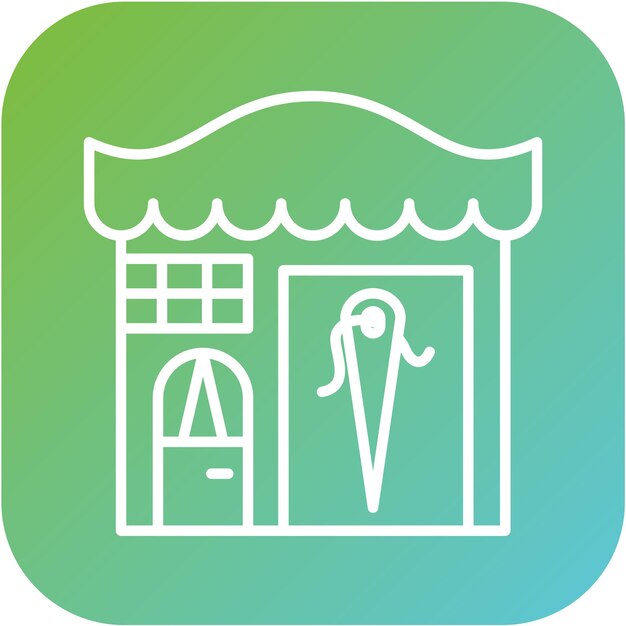 Diseño vectorial Estilo del icono de la tienda de sastre