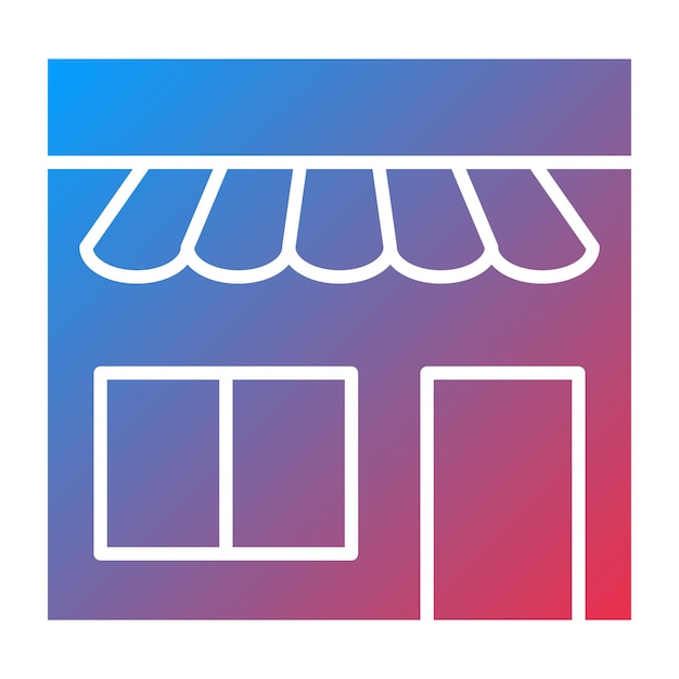 Diseño vectorial Estilo del icono de la tienda