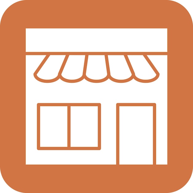 Diseño vectorial Estilo del icono de la tienda
