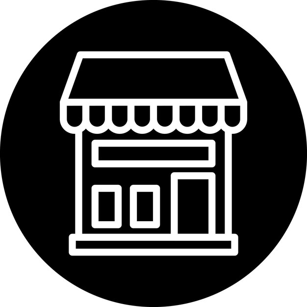Diseño vectorial Estilo del icono de la tienda