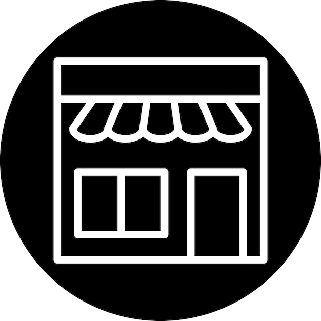 Diseño vectorial Estilo del icono de la tienda