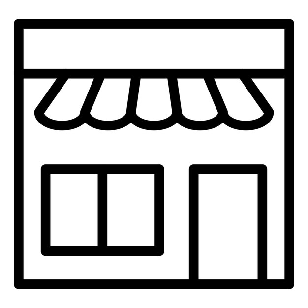 Diseño vectorial Estilo del icono de la tienda