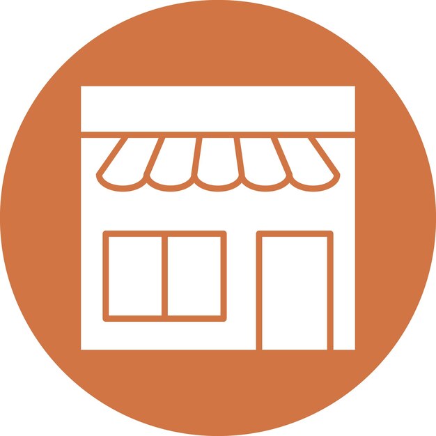 Diseño vectorial Estilo del icono de la tienda