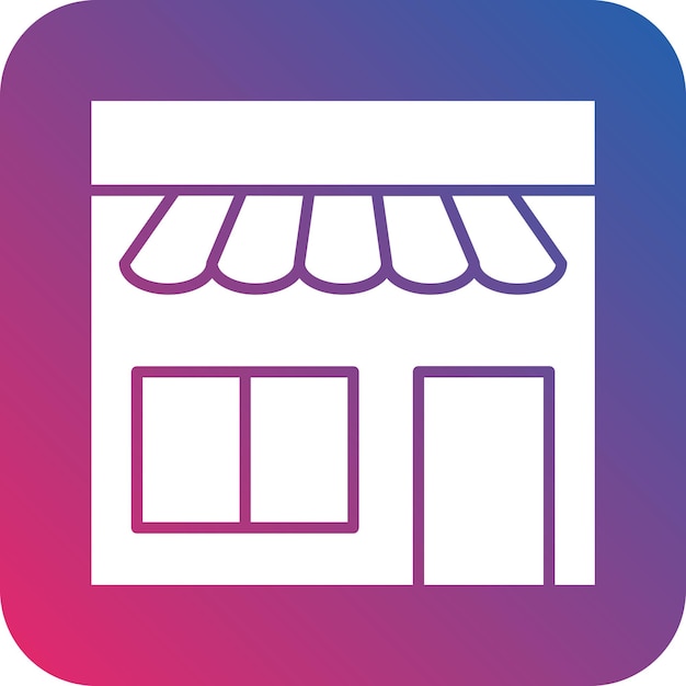 Diseño vectorial Estilo del icono de la tienda
