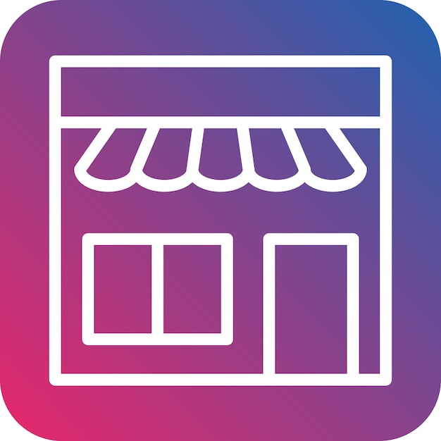 Diseño vectorial Estilo del icono de la tienda