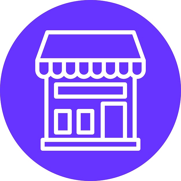 Diseño vectorial Estilo del icono de la tienda