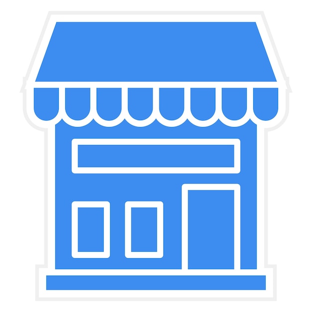 Diseño vectorial Estilo del icono de la tienda