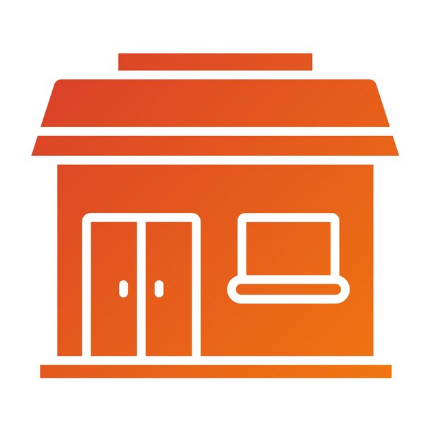 Diseño vectorial Estilo del icono de la tienda