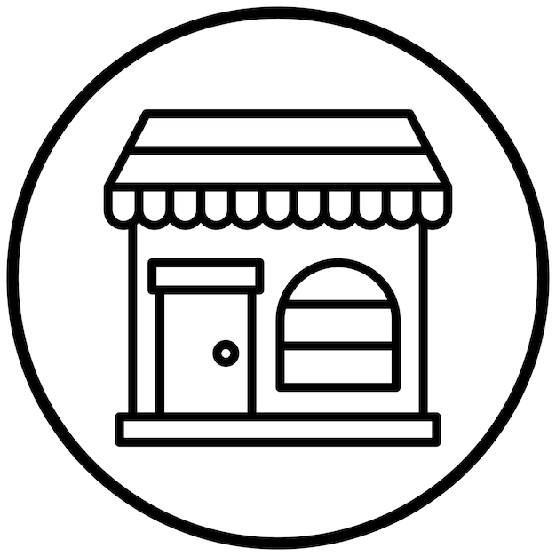 Diseño vectorial Estilo del icono de la tienda