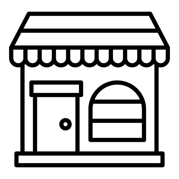 Diseño vectorial Estilo del icono de la tienda