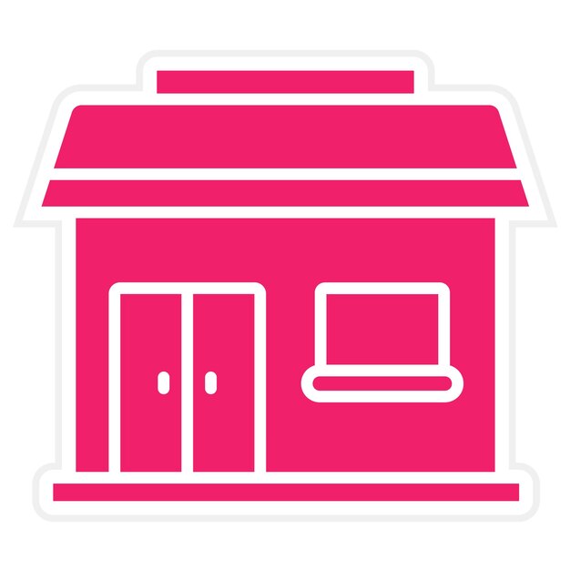 Diseño vectorial Estilo del icono de la tienda