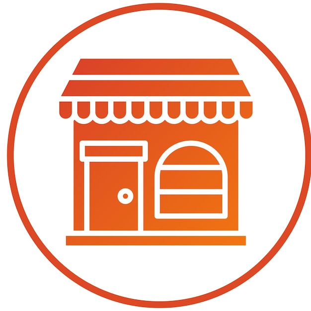 Diseño vectorial Estilo del icono de la tienda