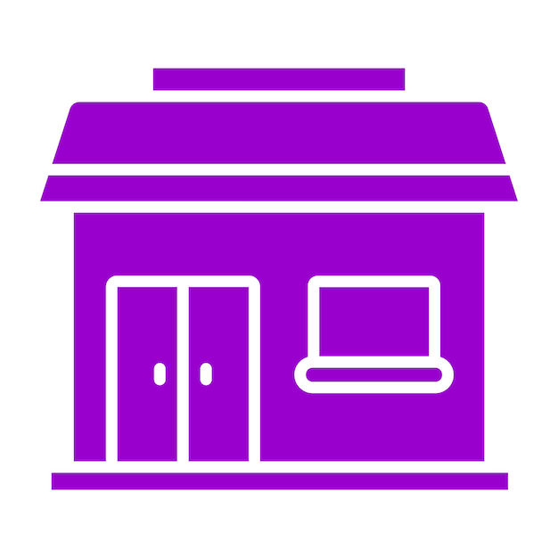 Diseño vectorial Estilo del icono de la tienda