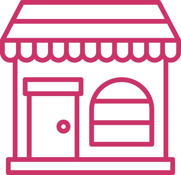 Diseño vectorial Estilo del icono de la tienda