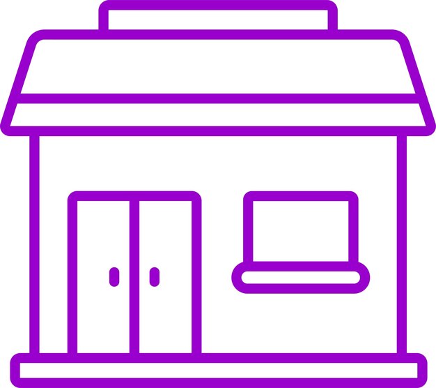 Diseño vectorial Estilo del icono de la tienda