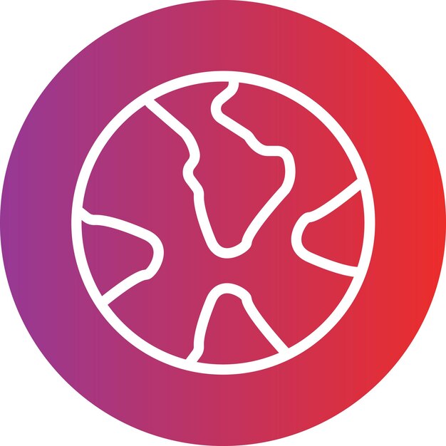 Diseño vectorial del estilo del icono de la Tierra