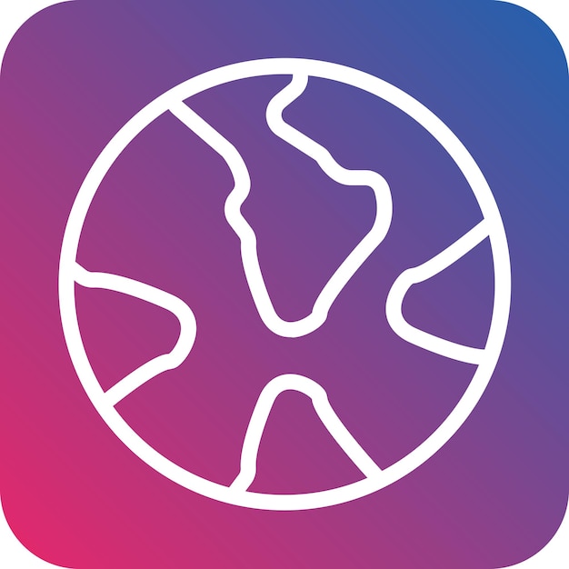 Diseño vectorial del estilo del icono de la Tierra