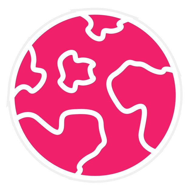 Diseño vectorial del estilo del icono de la Tierra