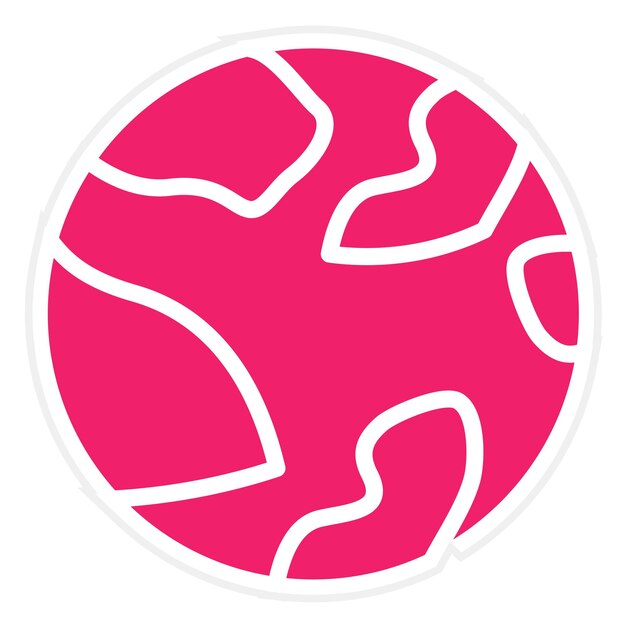 Diseño vectorial del estilo del icono de la Tierra
