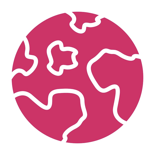 Diseño vectorial del estilo del icono de la Tierra