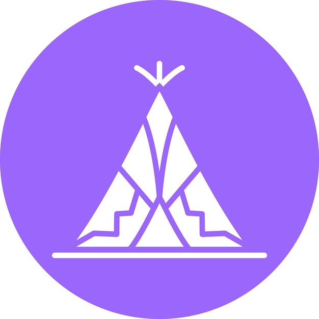 Diseño vectorial Estilo de icono de Tipi del desierto