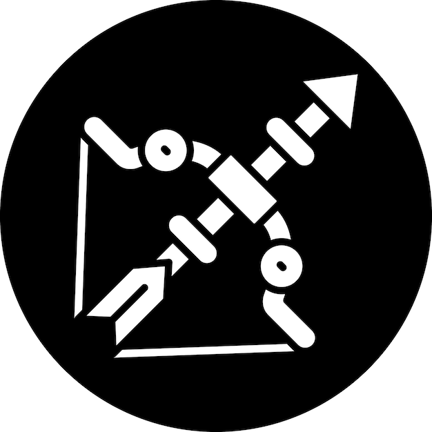 Diseño vectorial Estilo del icono de tiro con arco