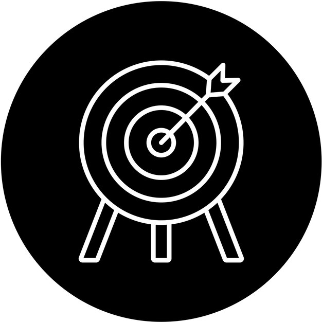 Diseño vectorial Estilo del icono de tiro con arco