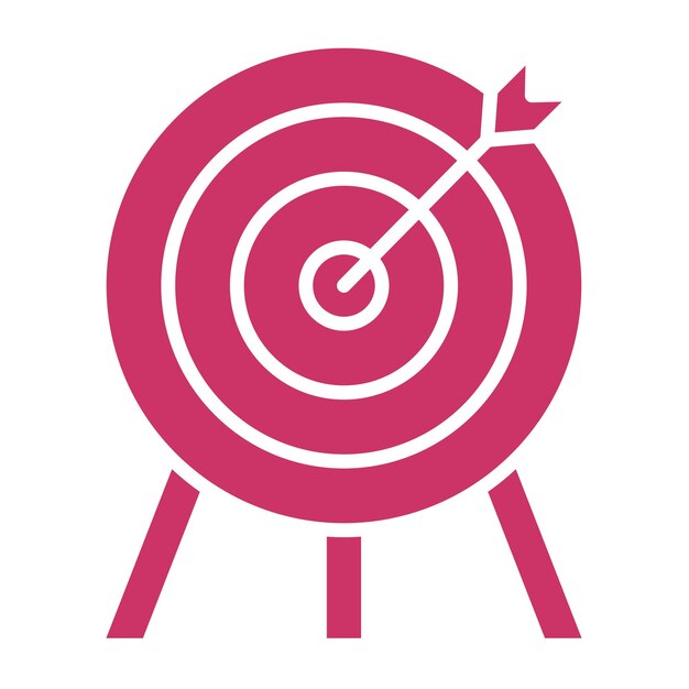 Diseño vectorial Estilo del icono de tiro con arco