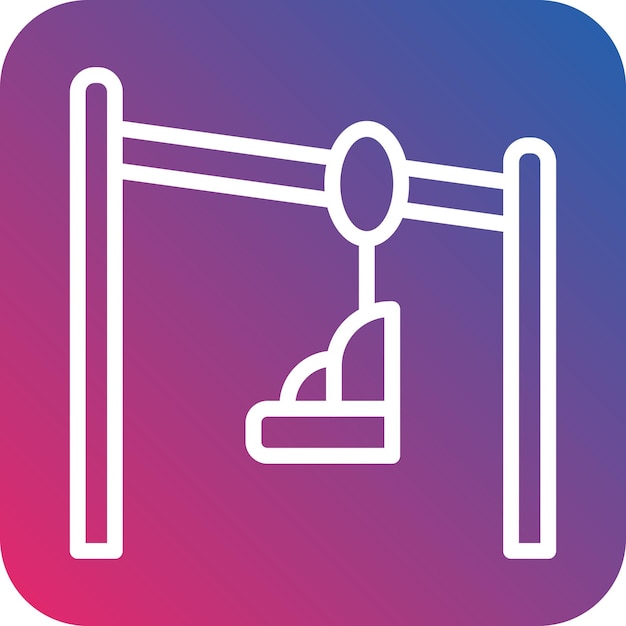 Diseño vectorial de estilo de icono de tirolesa