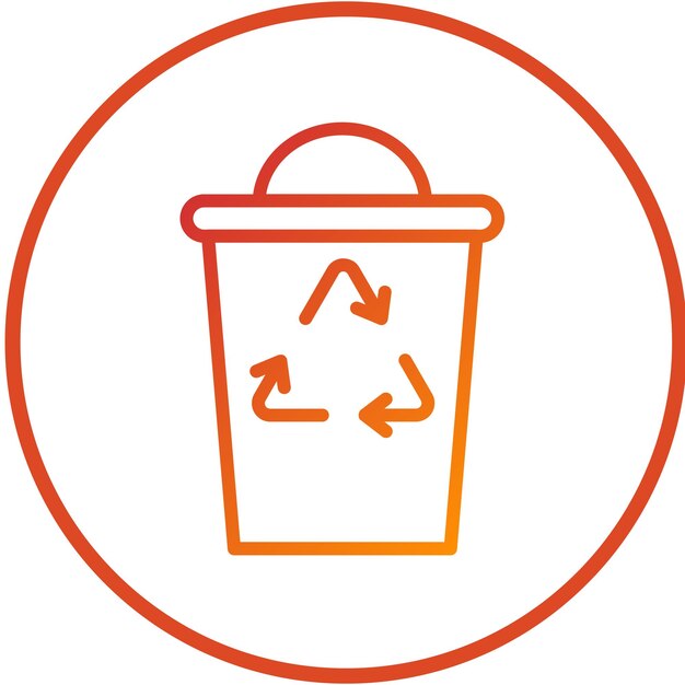 Diseño vectorial Estilo de icono de Titan de basura