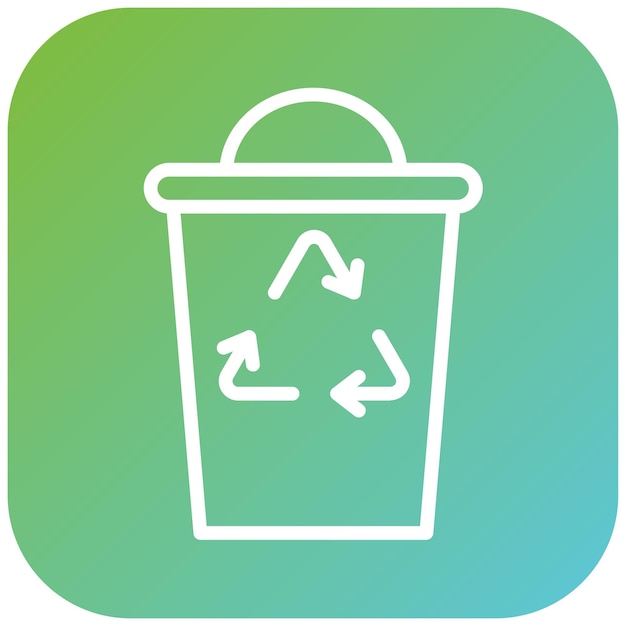 Diseño vectorial Estilo de icono de Titan de basura