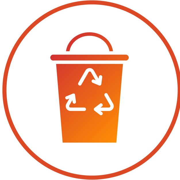 Diseño vectorial Estilo de icono de Titan de basura
