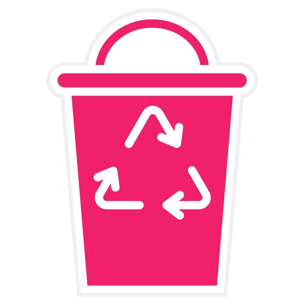 Diseño vectorial Estilo de icono de Titan de basura