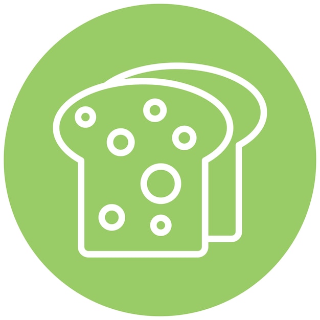 Diseño vectorial del estilo del icono de Toast Trove