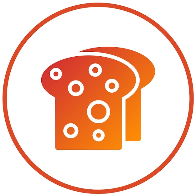 Diseño vectorial del estilo del icono de Toast Trove