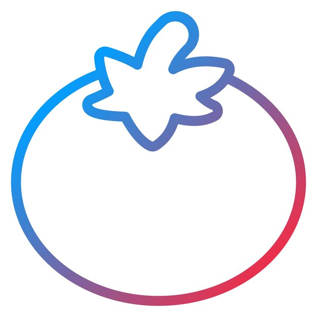 Diseño vectorial de estilo de icono de tomate