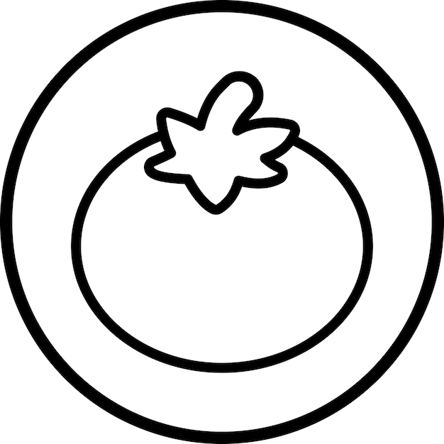 Diseño vectorial de estilo de icono de tomate