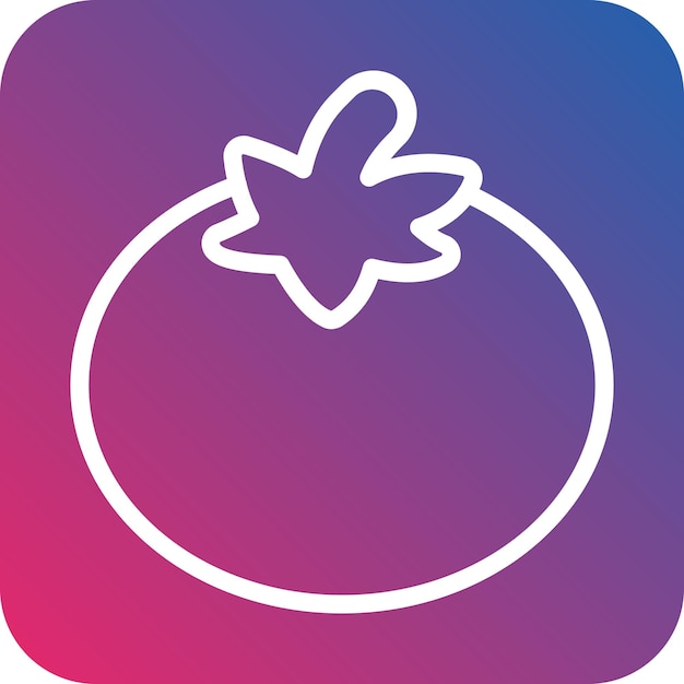 Diseño vectorial de estilo de icono de tomate
