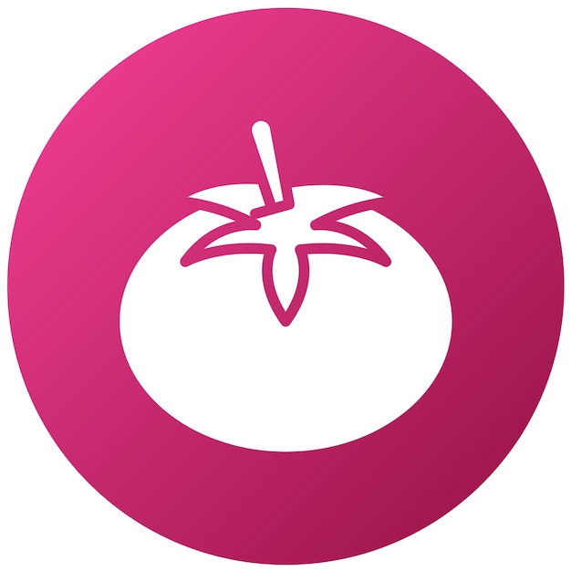 Diseño vectorial Estilo del icono del tomate