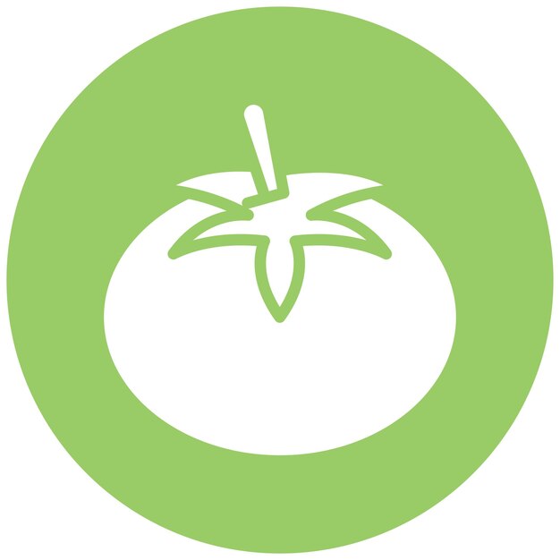 Diseño vectorial Estilo del icono del tomate