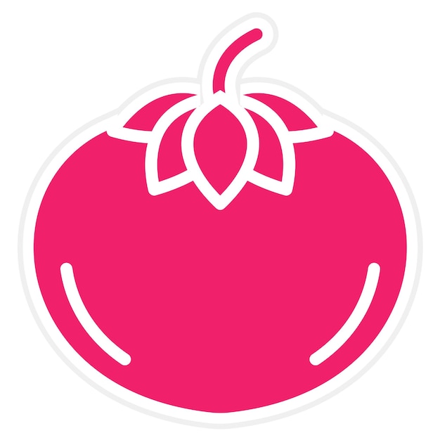 Diseño vectorial Estilo del icono del tomate
