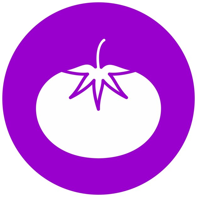 Diseño vectorial de estilo de icono de tomate